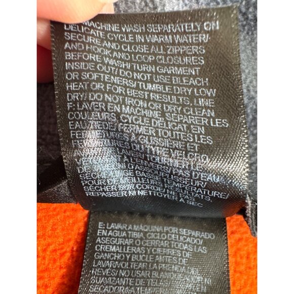 The North Face Half-Zip Fleece Jacket Mens L/G Orange Polyester Light Bright - Picture 8 of 14